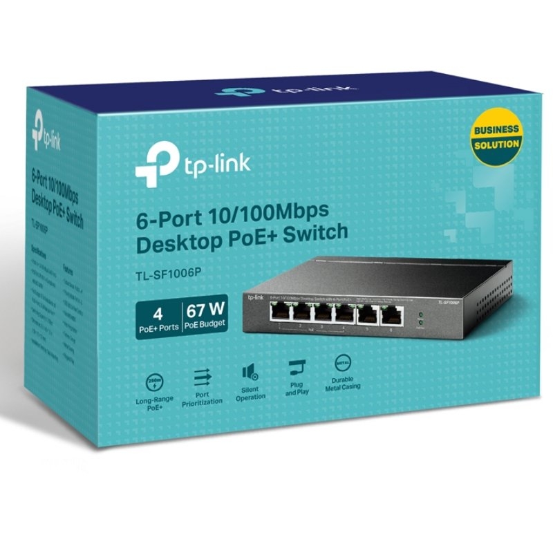 Switch TP-Link TL-SF1006P 6 Puertos/ RJ-45 10/100 PoE (V2)