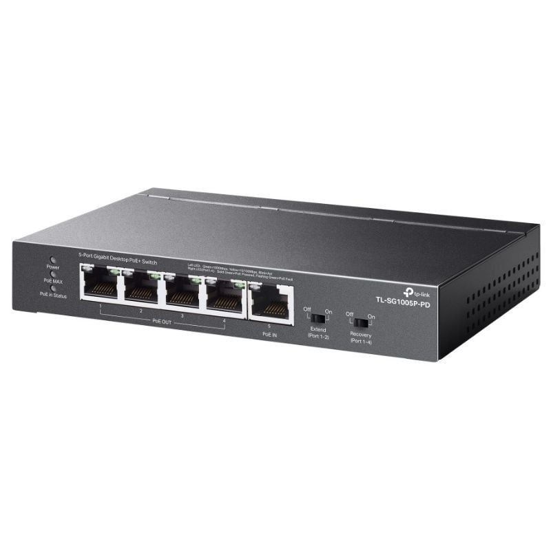 Switch TP-Link TL-SG1005P-PD 5 Puertos/ RJ-45 1/ 2.5Gbps PoE