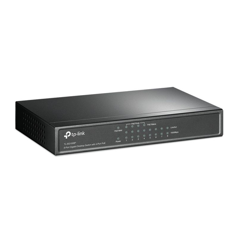 Switch TP-Link TL-SG1008P 8 Puertos/ RJ-45 10/100/1000 PoE (ref. TL-SG1008P)