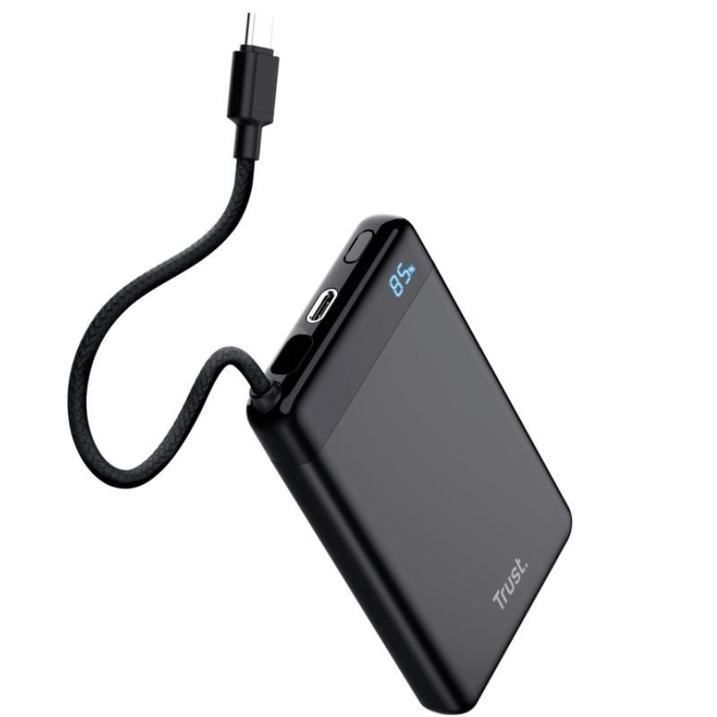 Batería Externa/Powerbank Trust Fiera 10000mAh/ 20W/ Incluye Cable USB Tipo-C
