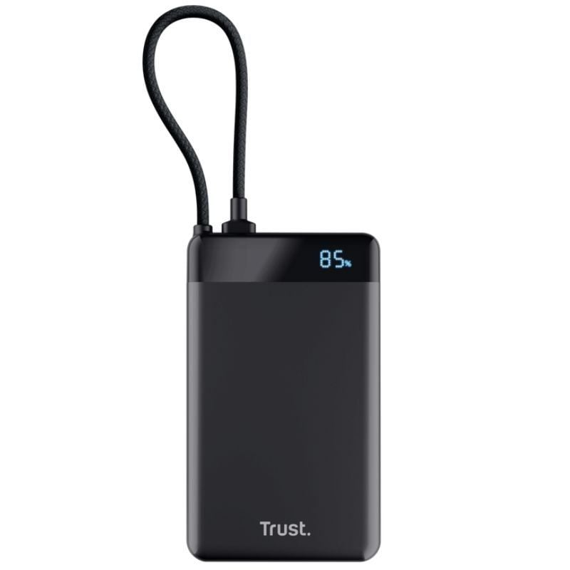 Batería Externa/Powerbank Trust Fiera 10000mAh/ 20W/ Incluye Cable USB Tipo-C