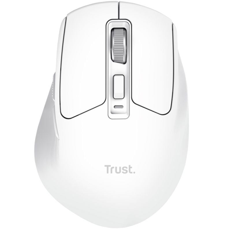 Ratón Inalámbrico Trust Niven Confort 26022/ Batería recargable/ Hasta 3200 DPI/ Blanco