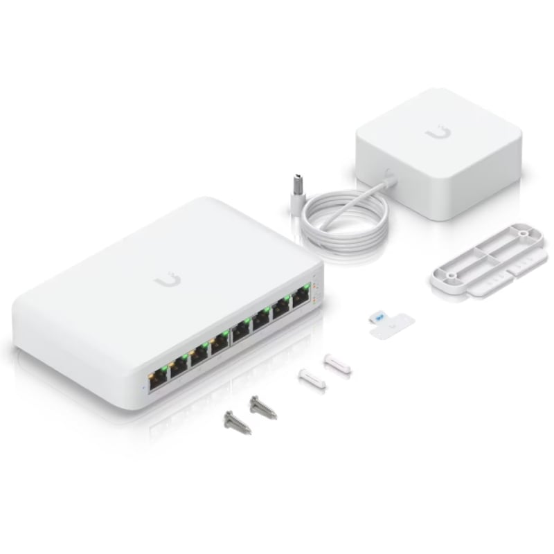 Switch Ubiquiti USW-LITE-8-POE/ 8 Puertos/ RJ45 10/100/1000 PoE