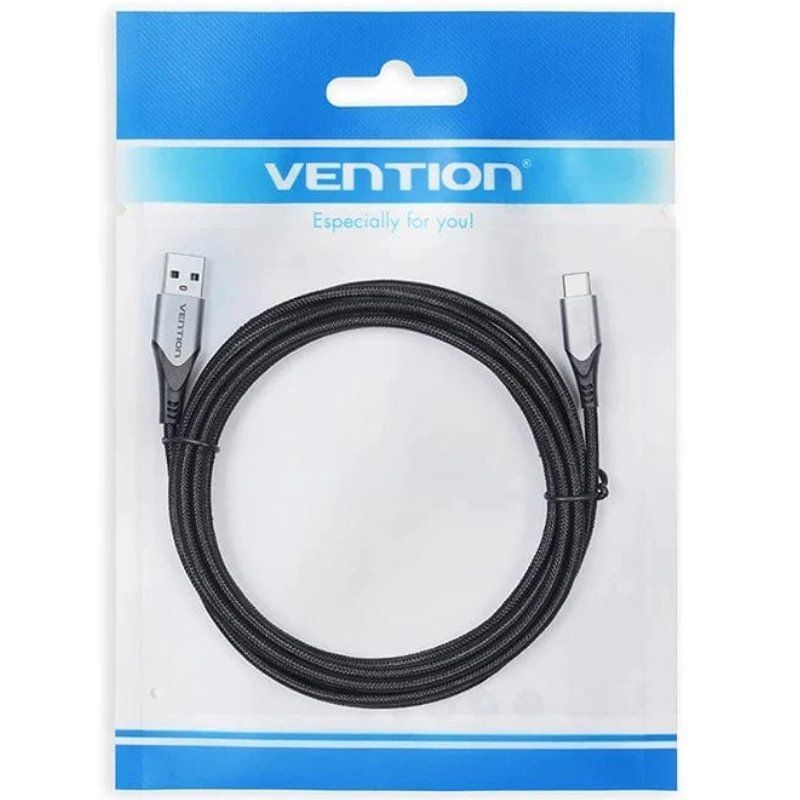 Cable USB 2.0 Tipo-C Vention COKBG/ USB Macho - USB Tipo-C Macho/ 480Mbps/ 1.5m/ Gris