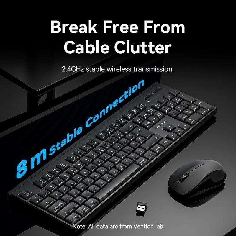 Teclado y Ratón Inalámbricos Vention Combo KTZB0-ES