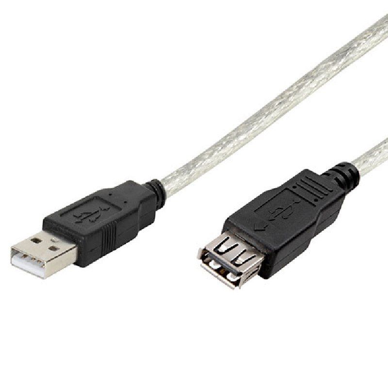 Cable alargador usb 2.0 vivanco 45222/ usb macho - usb hembra/ 75cm/ transparente