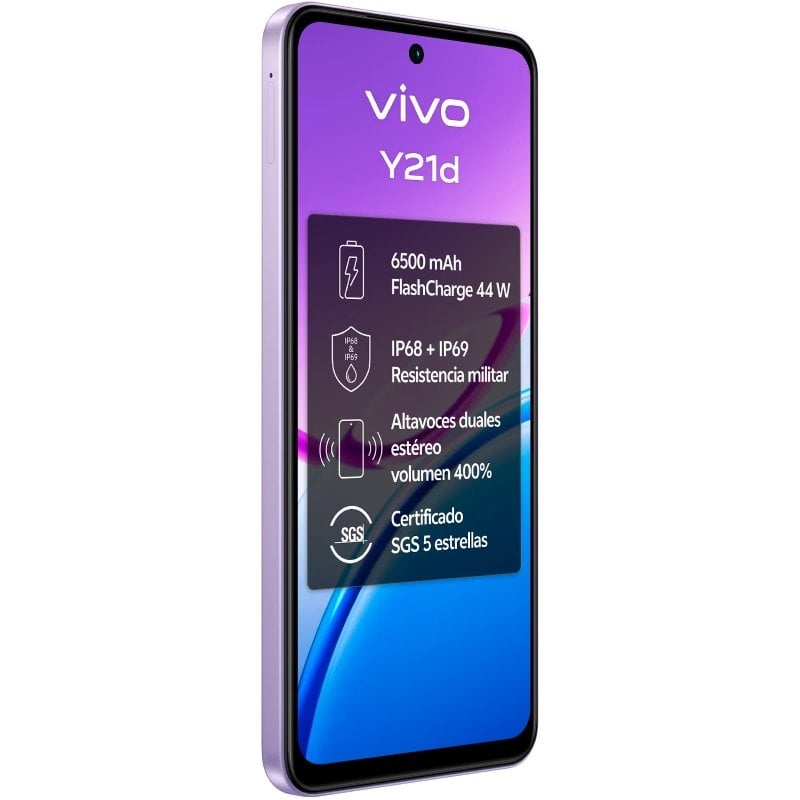 Smartphone Vivo Y21D 6GB/ 256GB/ 6.68"/ Púrpura